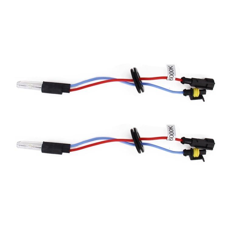 IPHCAR 2.5 inch 12V Bi-Xenon Projector Lens Headlight with Exquisite Angle Eyes Decoration for Right Driving(Red)