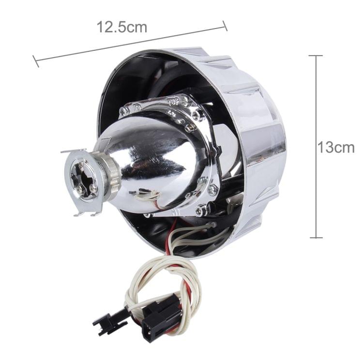 2 PCS H1 3.0 inch 12V Bi-Xenon Projector Lens Headlight Kit with Exquisite Angle Eyes Decoration(Red Light)