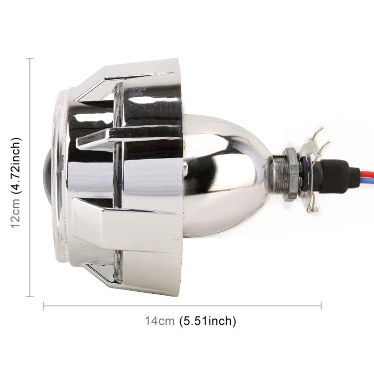 IPHCAR M99 2 PCS H1 2.5 inch 12V Double Light Bi-Xenon Projector Lens Headlight with Light Bulb for Right Driving (White Light)