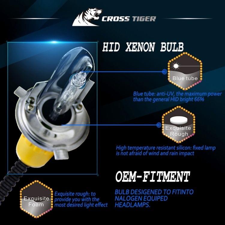 One Set 9003 H4 HB2 AC 12V 55W 5500LM IP65 Waterproof Xenon Lamps 6000K Car Light Headlight HID Xenon Bulb Kit