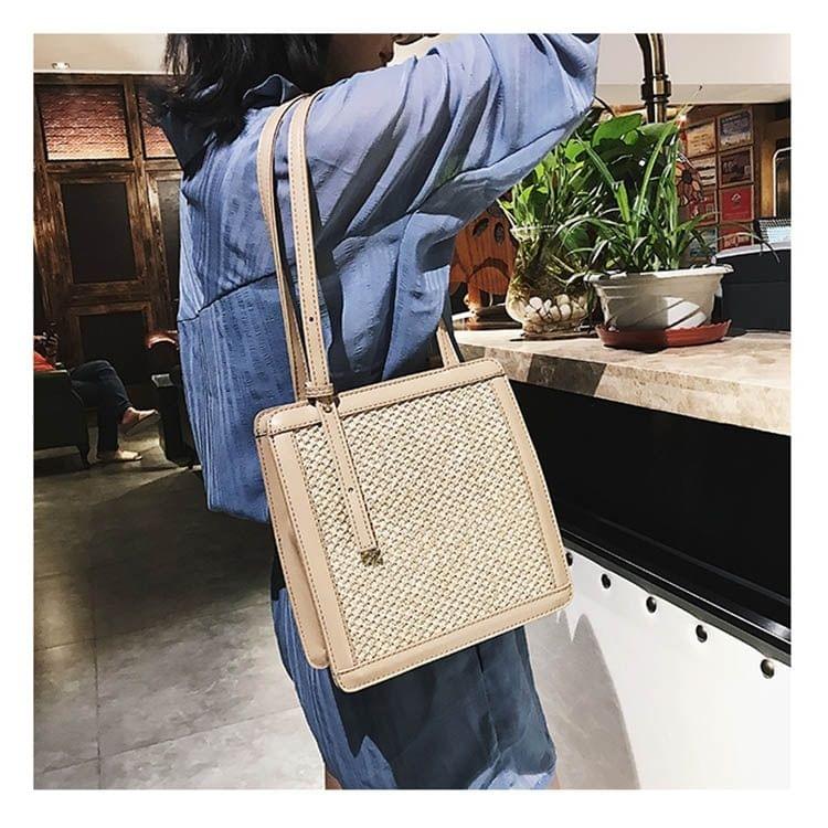 Trend Multi-use Woven-straw Shoulder Bag Ladies Handbag Bag