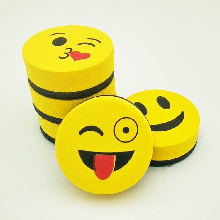 Yellow Smile Face Whiteboard Eraser Magnetic Board Erasers Wipe Dry School Blackboard Marker Cleaner 6 Styles Random Color Delivery