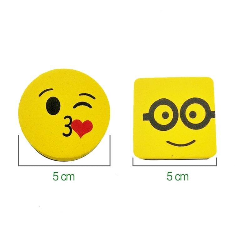 Yellow Smile Face Whiteboard Eraser Magnetic Board Erasers Wipe Dry School Blackboard Marker Cleaner 6 Styles Random Color Delivery