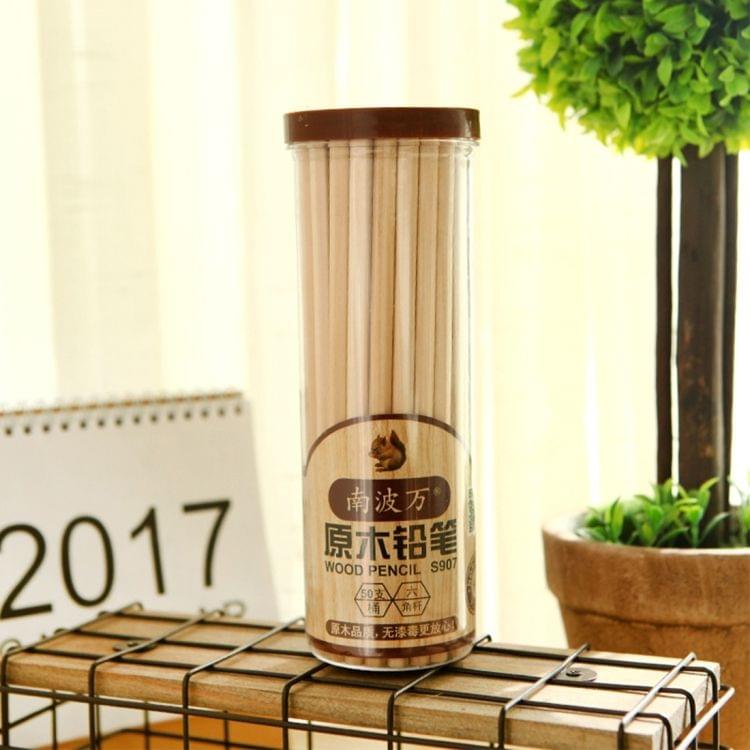 50 PCS Crude Wood Environmental Protection HB Pencils Painting Pencils for Kids School Office Supplies