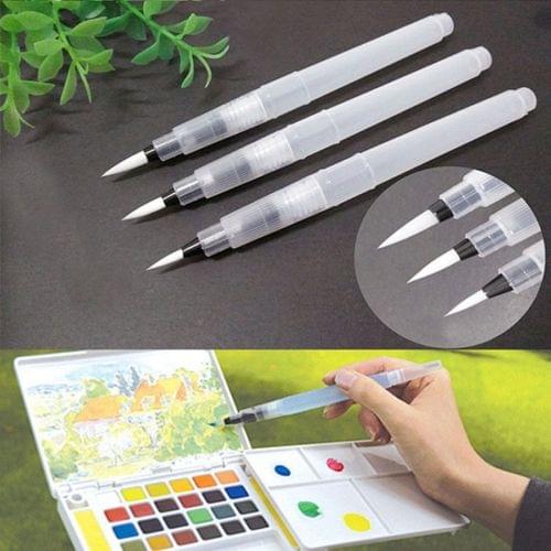 3 PCS Pilot Ink Pen for Water Brush Watercolor Calligraphy Painting Tool Set Office Stationery,(Size:S,M,L)
