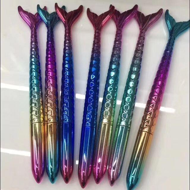 UV Gradient Mermaid Shape Gel Pen Writing Stationery for Kids Gift / Office School Supplies