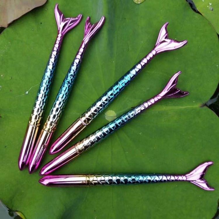UV Gradient Mermaid Shape Gel Pen Writing Stationery for Kids Gift / Office School Supplies