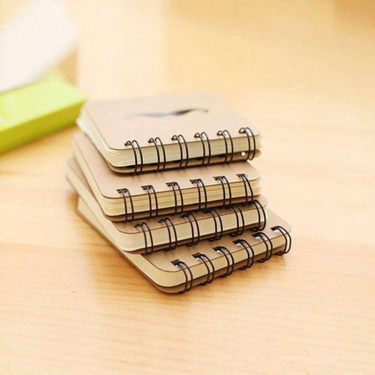 10 PCS Mustache Print Coil Memo Pad Notes Bookmark School Office Supply, Random Color Delivery
