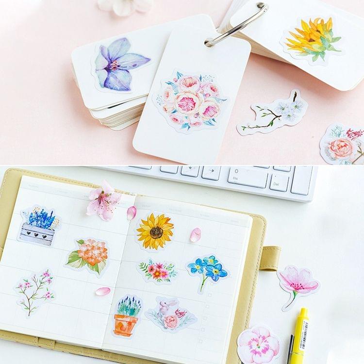 Journal Decoracion Cute Diary Flower Stickers Scrapbooking Flakes (Green)