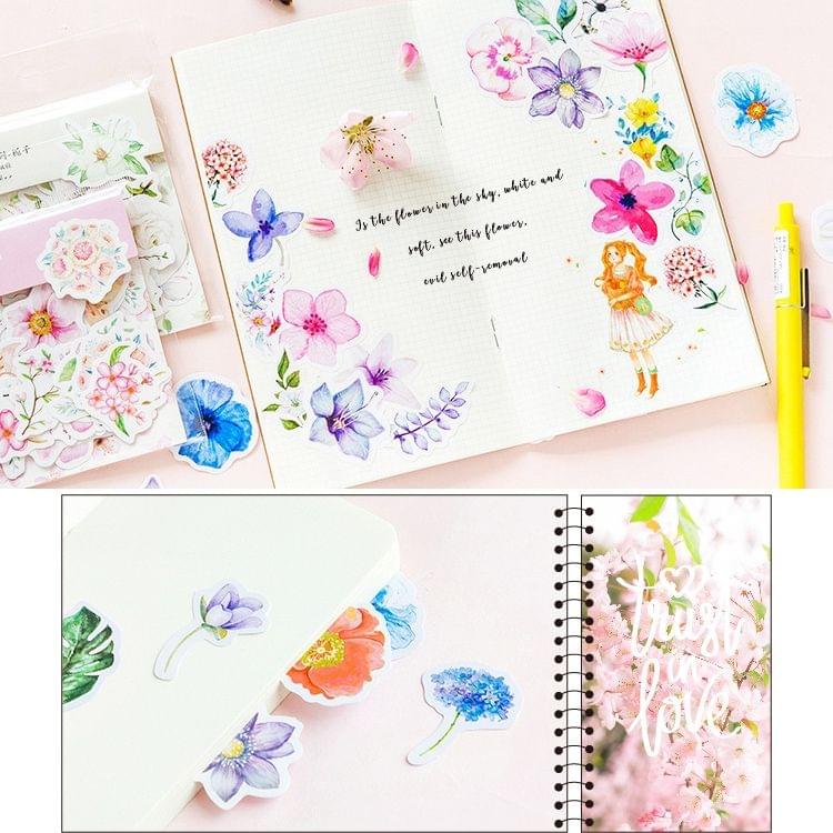 Journal Decoracion Cute Diary Flower Stickers Scrapbooking Flakes (Green)