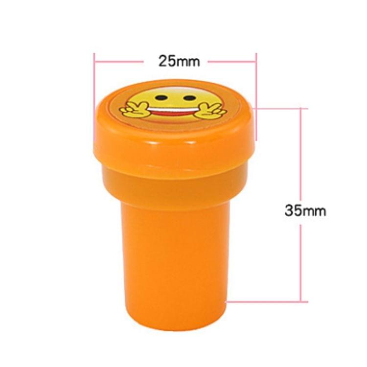 10 PCS/Box Round Multicolor Fun Cute Child DIY Scrapbook Stamp Cartoon Rubber Stamps Scrapbooking Reward Toy(SW931-10 Face)