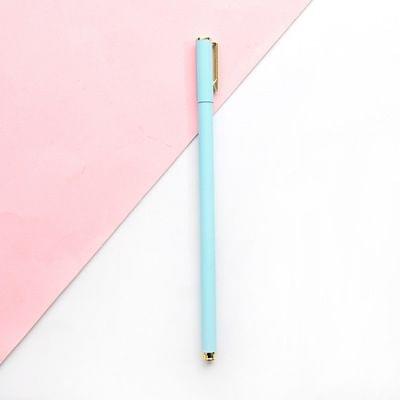 Small Fresh Candy Color Simple Thin Rod Metal Gel Pen(Metal gel pen-2050 light blue rod)