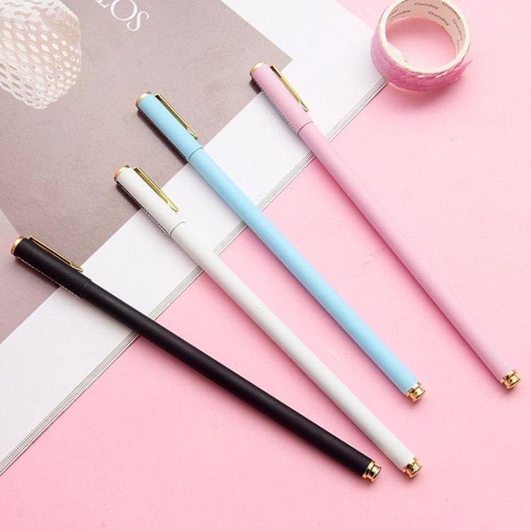 Small Fresh Candy Color Simple Thin Rod Metal Gel Pen(Metal gel pen-2050 light blue rod)