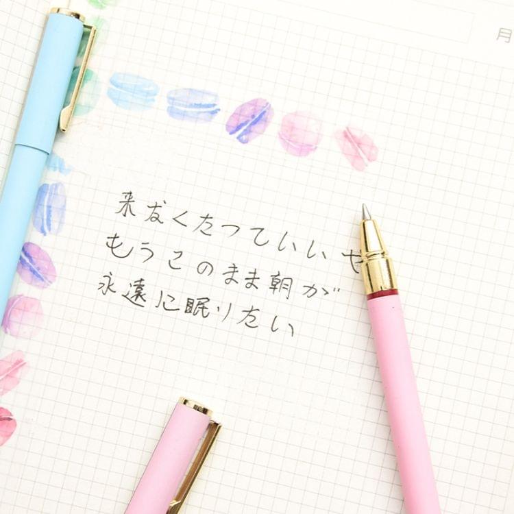 Small Fresh Candy Color Simple Thin Rod Metal Gel Pen(Metal gel pen-2050 light blue rod)