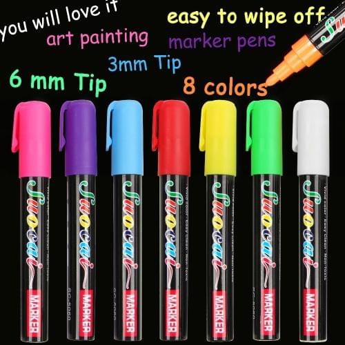 Highlighter Chalk Marker Pens For School Art Painting Pen(8 PCS 6mm)