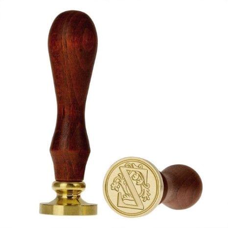Letter Pattern Sealing Wax Paint Seal Vvintage Printing Letter Envelope Postcard Gift Seal Printing Wooden Handle Wax,Random letter Delivery