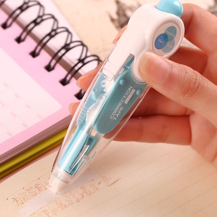 QT032 3 PCS Cute Creative Press Correction Tape Student Stationery School Supplies, Random Color Delivery