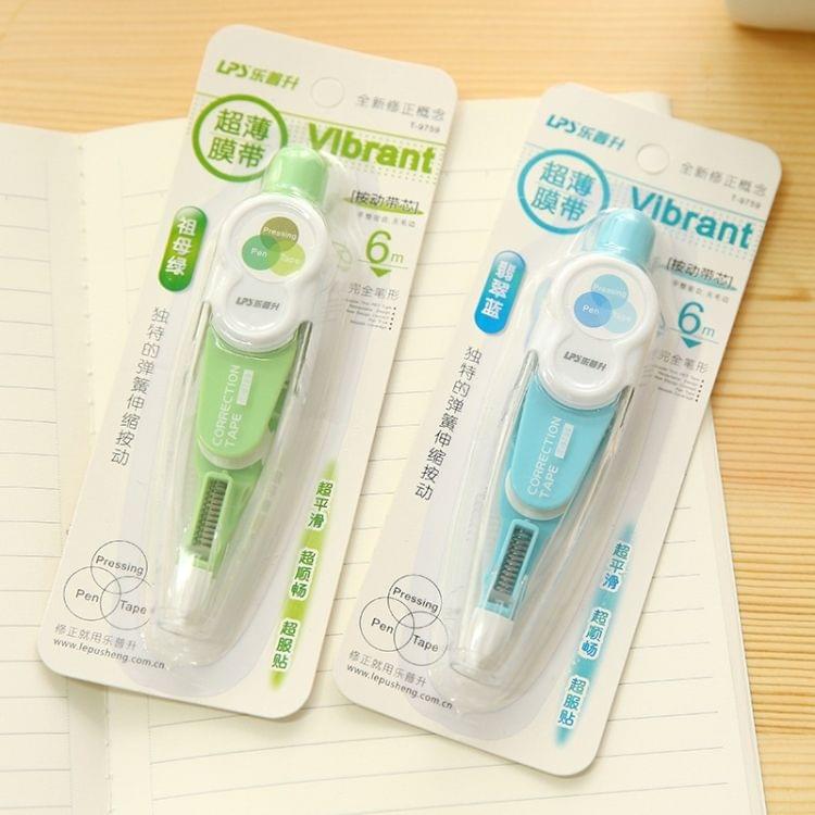 QT032 3 PCS Cute Creative Press Correction Tape Student Stationery School Supplies, Random Color Delivery