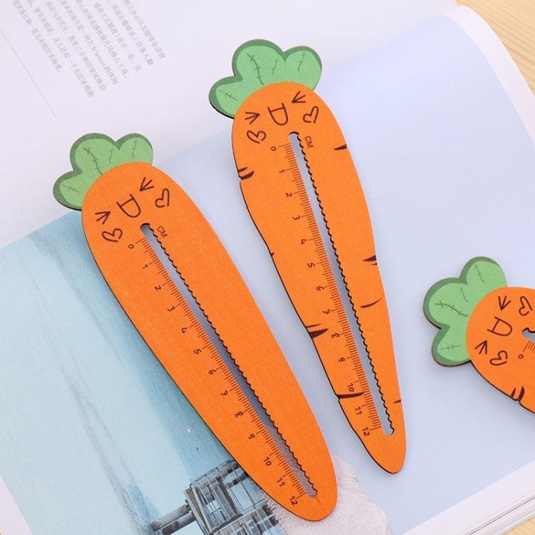 Cute Carrots Shape Straight Ruler Measure Drawing Stationery School Office Supply Gift