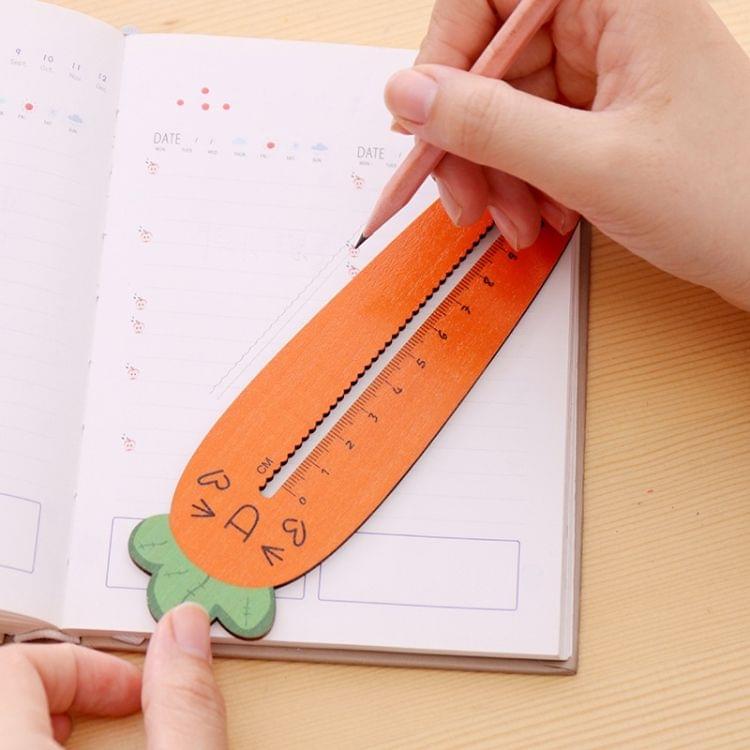 Cute Carrots Shape Straight Ruler Measure Drawing Stationery School Office Supply Gift