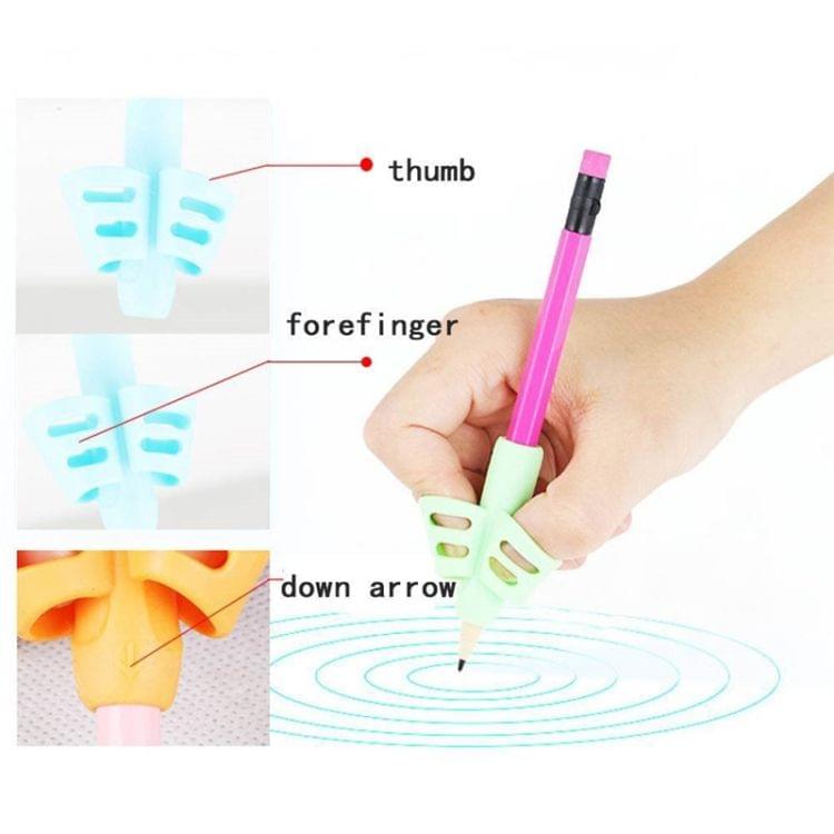 10 PCS Non-toxic Children Pencil Writing Aid Grip Posture Correction Tools, Random Color Delivery