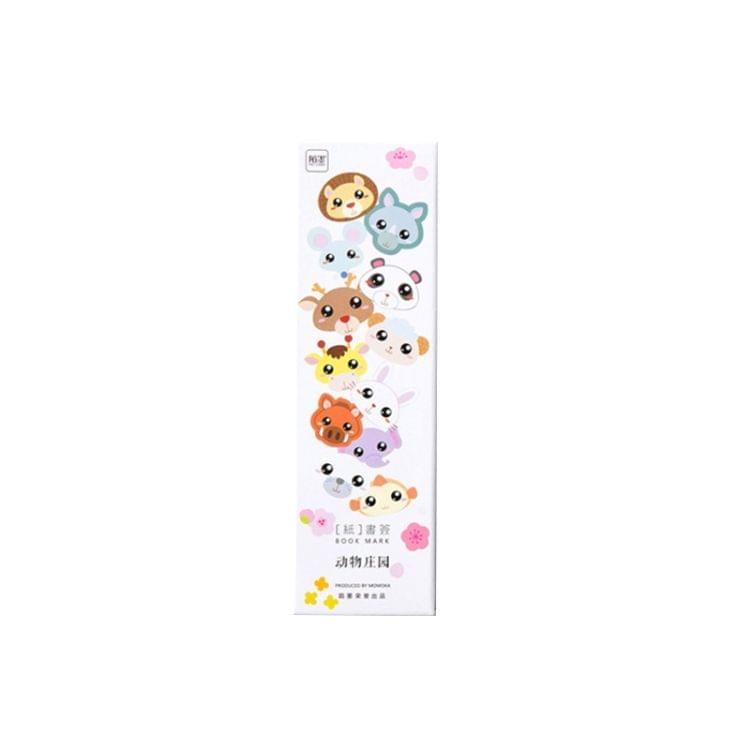30 PCS / Set Cute Animal Farm Paper Bookmark Book Holder Multifunction Kawaii Stationery for Children School Supplies Kawaii Gifts