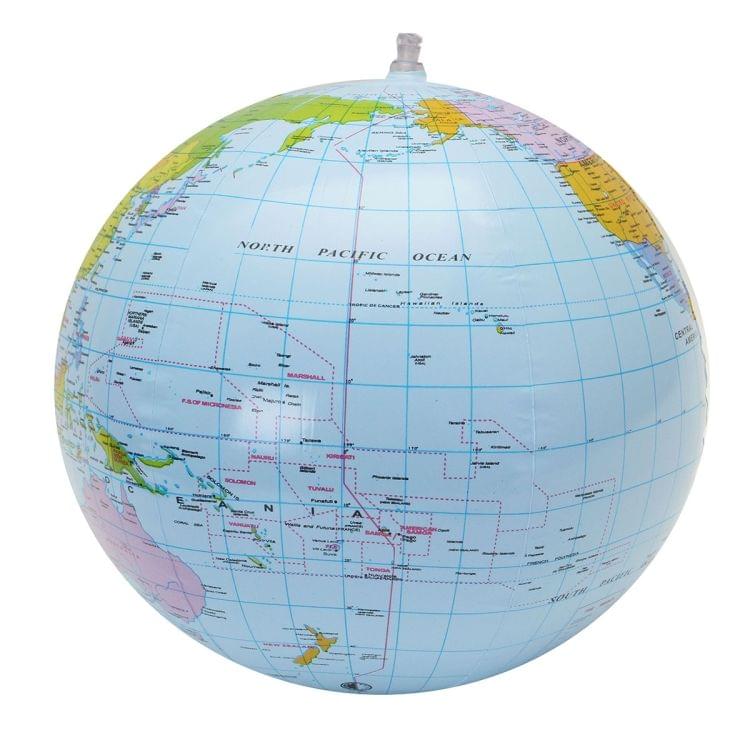 Inflatable Globe World Earth Ocean Map Ball Geography Learning Kids Educational Beach Ball , Size: 30cm