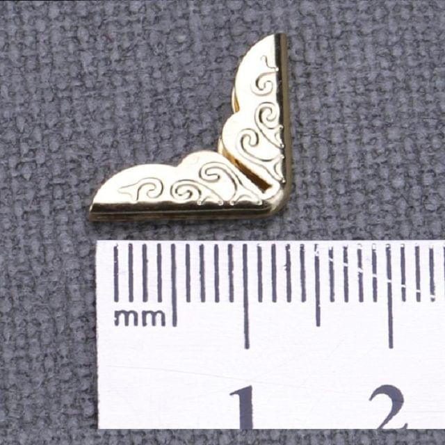 100 PCS Brass Metal Book Protector Scrapbook Notebook Folder Corner(Gold)