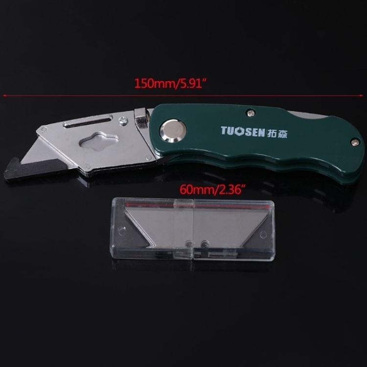 Stainless Steel Folding Utility Knife Woodworking Outdoor Camping Cutter(Aluminum alloy)
