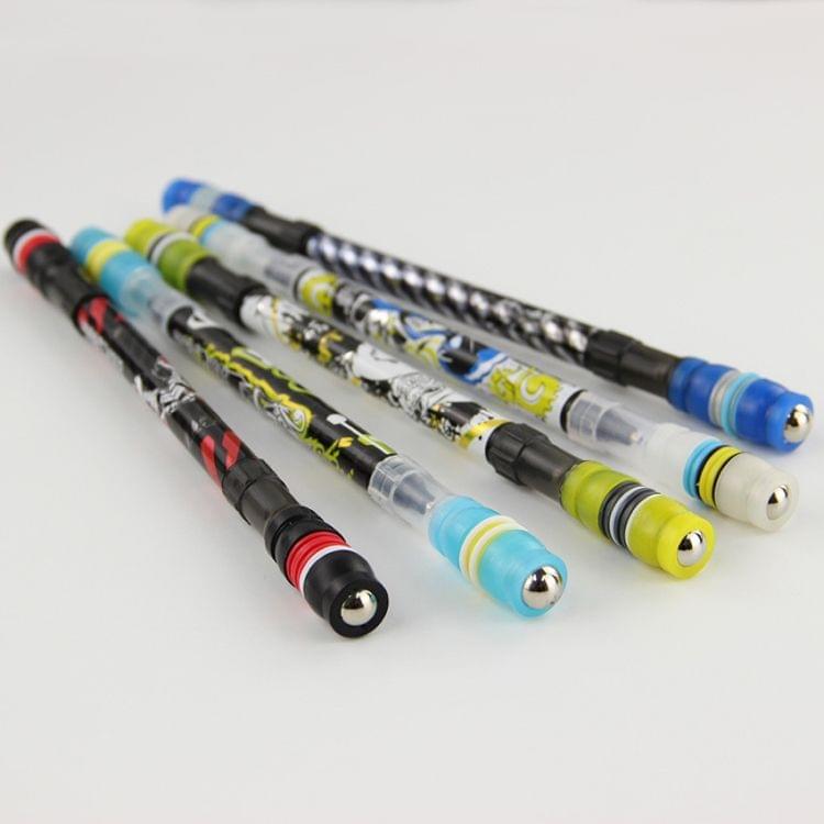 3 PCS Cool Spinning Pen Rotating Gaming Ballpoint Pen Non Slip Coated Spin Rolling Pen Blue Ink Refill Matting Finger Playing Pen Random Color Delivery