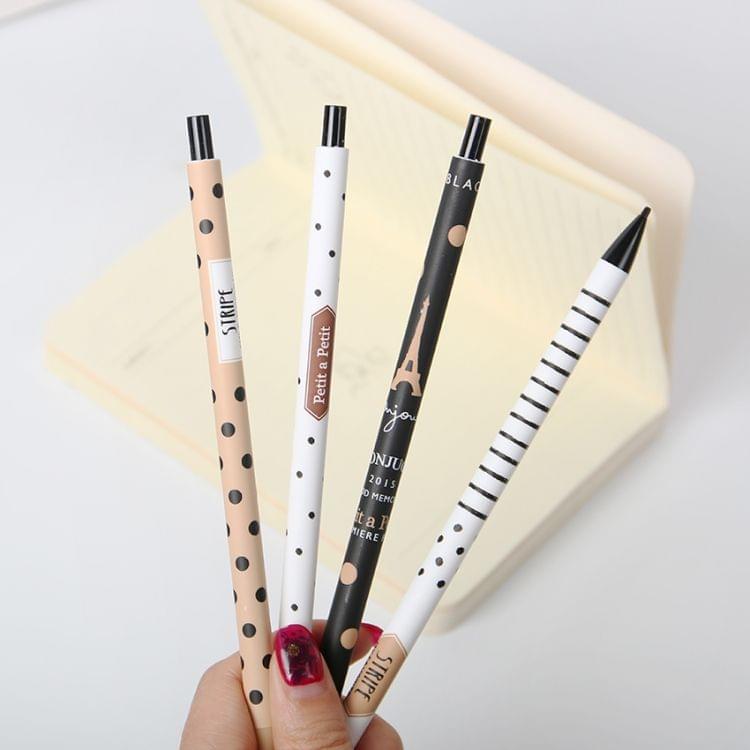 4 PCS 0.5mm Cute Plastic Mechanical Pencil Lovely Dots Automatic Pen Kids Stationery