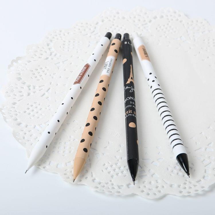 4 PCS 0.5mm Cute Plastic Mechanical Pencil Lovely Dots Automatic Pen Kids Stationery