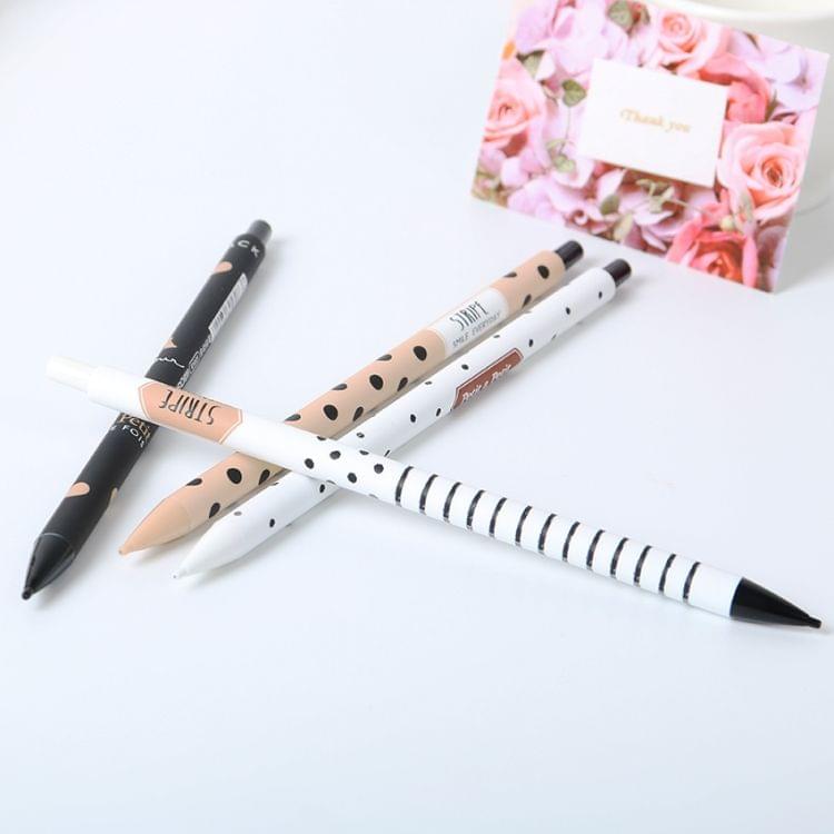 4 PCS 0.5mm Cute Plastic Mechanical Pencil Lovely Dots Automatic Pen Kids Stationery