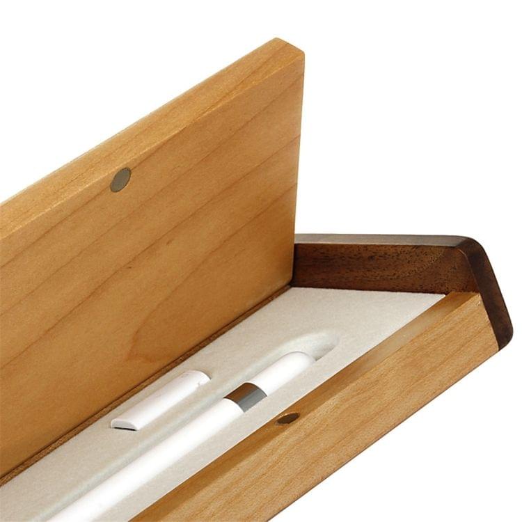 SamDi White Birch Wooden Pencil Box for Apple iPad Pencil
