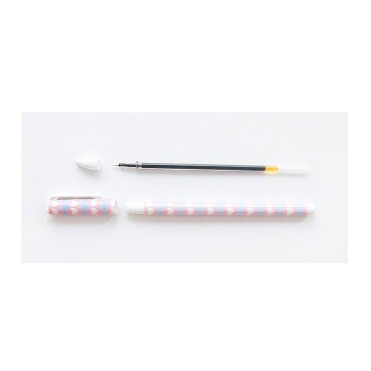 10 PCS Colour Ink Refill Creative Fresh Floral Gel Pen 0.5mm Signature Pen School Stationery Office Supply, Random Style Delivery