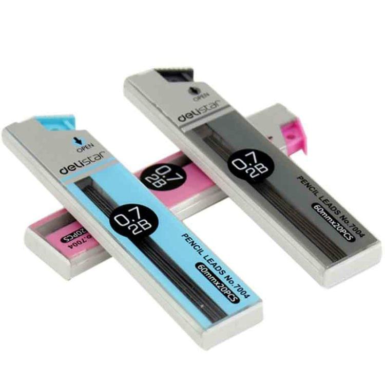 3 PCS 2B Pencil Lead Refill Automatic Pencil Rod Refills Stationery for Office School, Random Color Delivery(0.7mm 2B Pencil Lead)