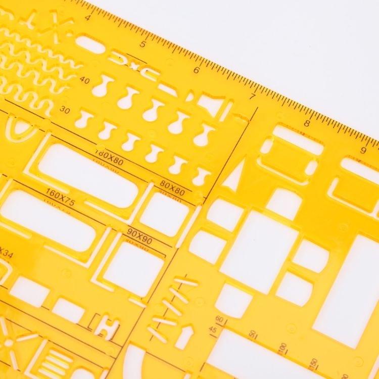 2PCS Ruler Universal Furniture Construction Template Ruler School Accessories