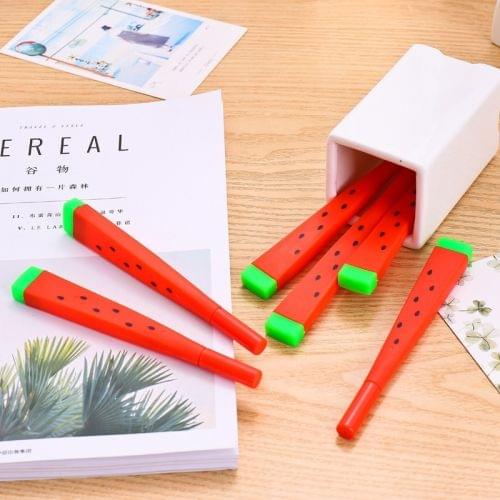 2 PCS 0.5mm Cute Kawaii Watermelon Gel Pen Writing Signing Pen School Office Supply Student Stationery