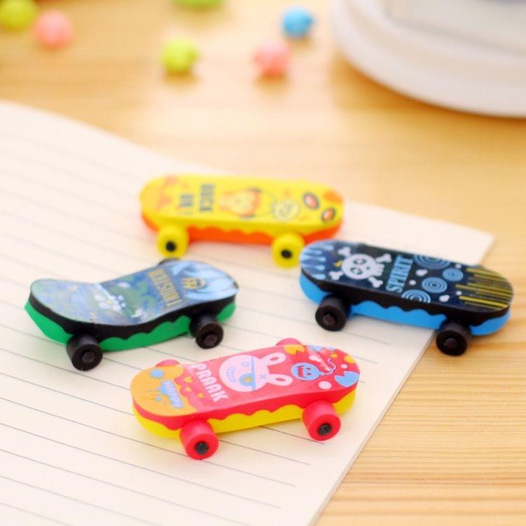 10 PCS Cartoon Creative Mini Scooter Shape Eraser School Supplies Children Gifts Random Color Delivery