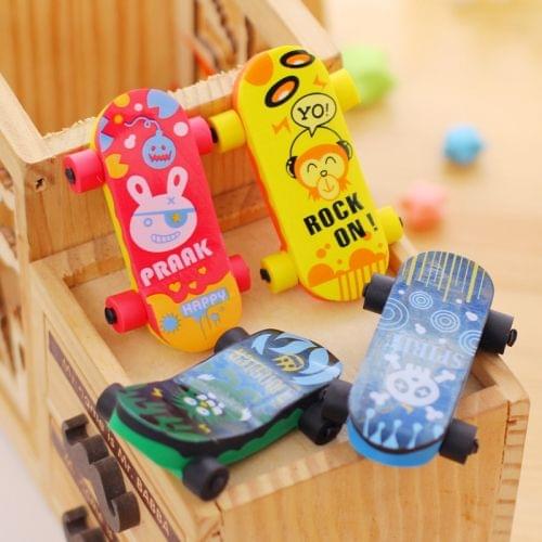 10 PCS Cartoon Creative Mini Scooter Shape Eraser School Supplies Children Gifts Random Color Delivery