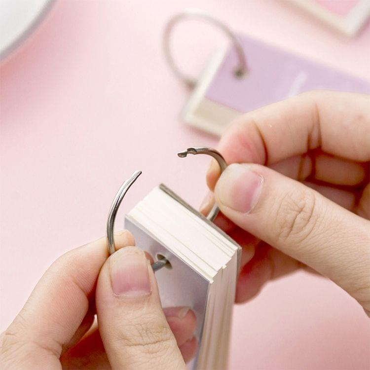 4 PCS Cute Rainbow Unicorn Pattern Mini Ring Buckle Blank Word Book Card Tearable Notepads