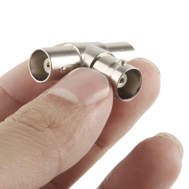 3 Way BNC Female to Double BNC Female T Adapter