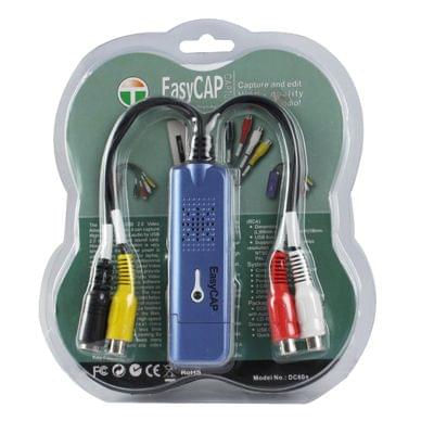 Easycap USB 2.0 Video Capture & Edit with Audio (Supports NTSC/PAL/SECAM, Video format)(Blue)