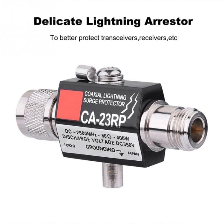 CA-23RS 400W 2500MHz Lighting Arrestor N Male Plug to N Female Coaxial Lightning Surge Protector