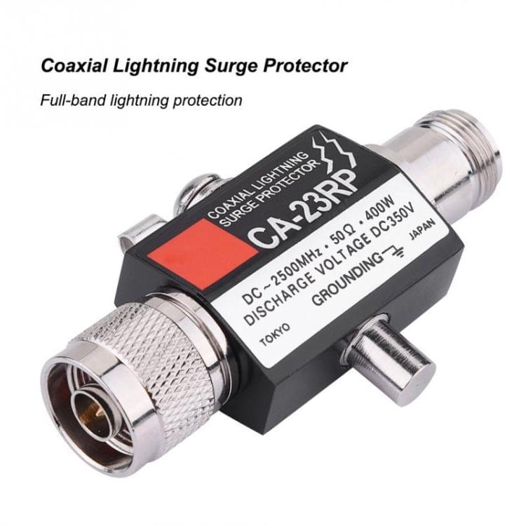 CA-23RS 400W 2500MHz Lighting Arrestor N Male Plug to N Female Coaxial Lightning Surge Protector