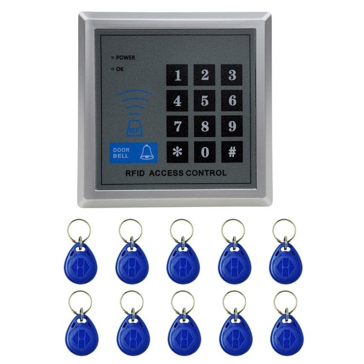 X1 RFID Single Door Access Control System with Keypad & 10 ID Card Token Keyfobs, Support Password & EM Card Reader