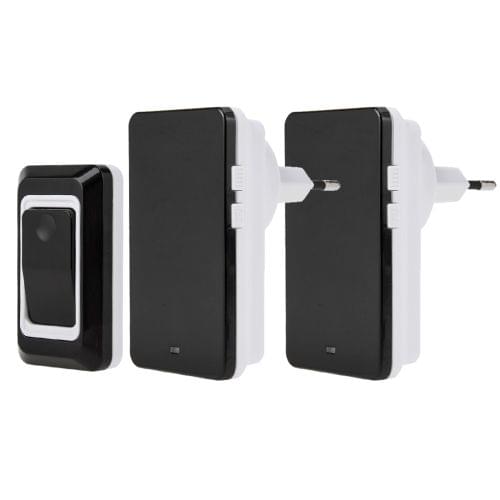 SAFUL K108 Waterproof Wireless Smart Doorbell, One Transmitter Dual Receiver, EU Plug