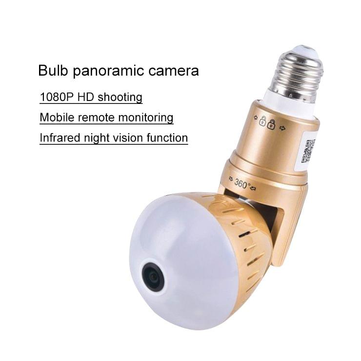 1.3 Megapixel Panoramic Universal Light Bulb Camera Mobile Phone Remote Installation Home Network HD Plug and Play V380 Monitoring