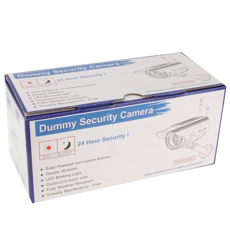 Solar Powered Realistic Looking Dummy Camera with Flashing Red LED Light