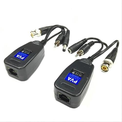 2 PCS Anpwoo 205PVA 3 in 1 Power + Video + Audio Balun HD-CVI/AHD/CVI Passive Twisted Transceiver